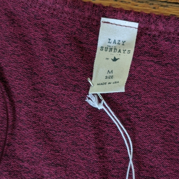 NWTs Edie boutique Lazy Sundays light medium Top - Picture 8 of 9